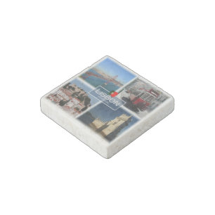 PT Portugal - Lisbon - The 25 Abril Bridge - Stone Magnet