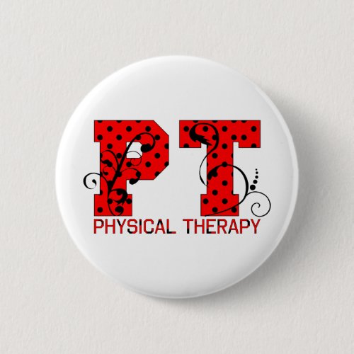 pt red black polka dots pinback button