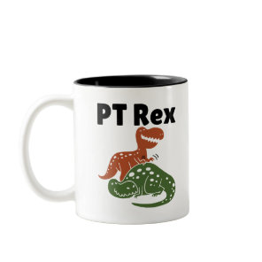 PT Rex Physical Therapy Therapist Two-Tone Coffee Mug