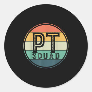 Pt Squad Retro Physical Therapy Classic Round Sticker