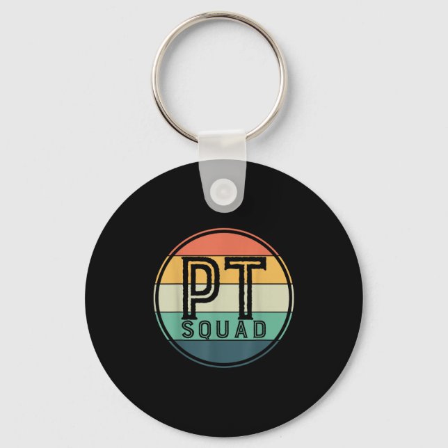Pt Squad Retro Physical Therapy  Keychain (Front)