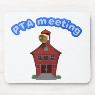 PTA Meeting School Building Parent Teacher Assoc Mouse Pad