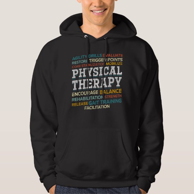 Pta Physical Therapist Physiotherapy Physical Ther Hoodie (Front)