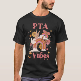 PTA Vibes Parent Teacher Group Retro Back To Schoo T-Shirt