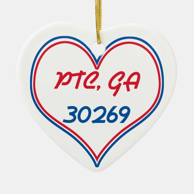 PTC GA 30269 - Heart Ceramic Ornament (Front)