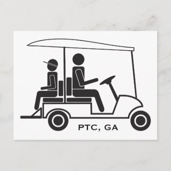 Ptc Ga Golf Cart Family Postcard by ptc30269 at Zazzle