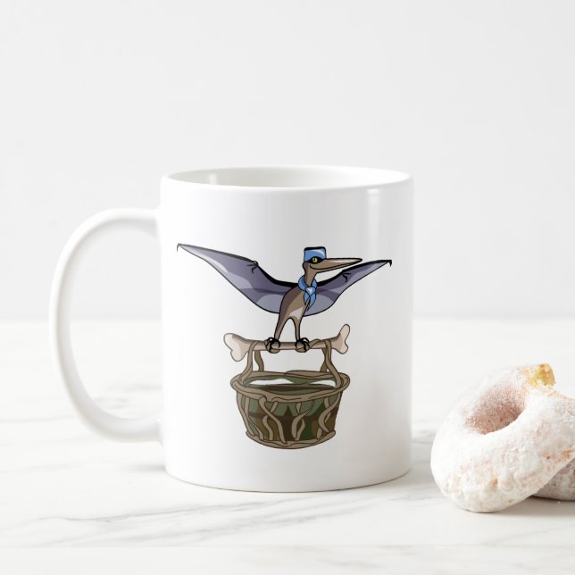 Pteranodon Carrying A Basket Coffee Mug (With Donut)