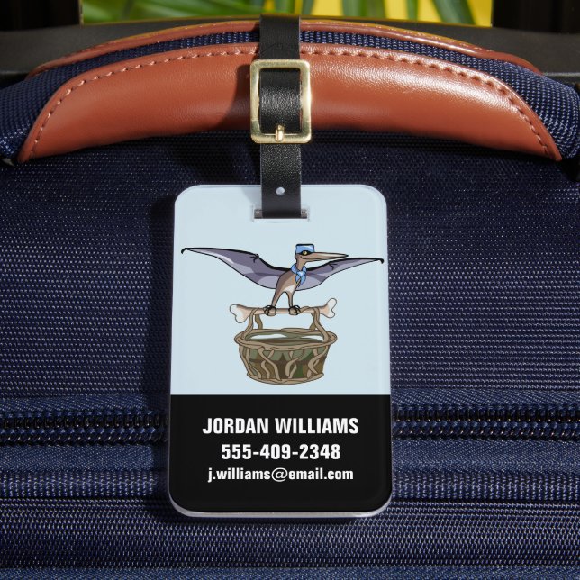 Pteranodon Carrying A Basket Luggage Tag (Front Insitu 2)