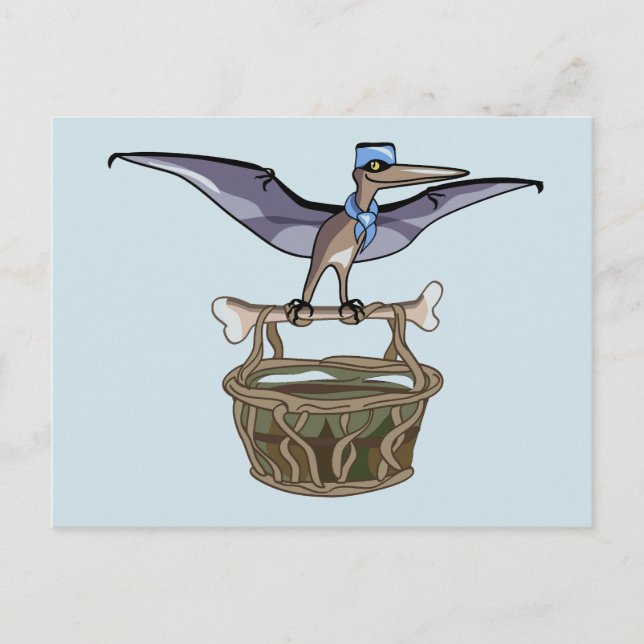 Pteranodon Carrying A Basket Postcard (Front)