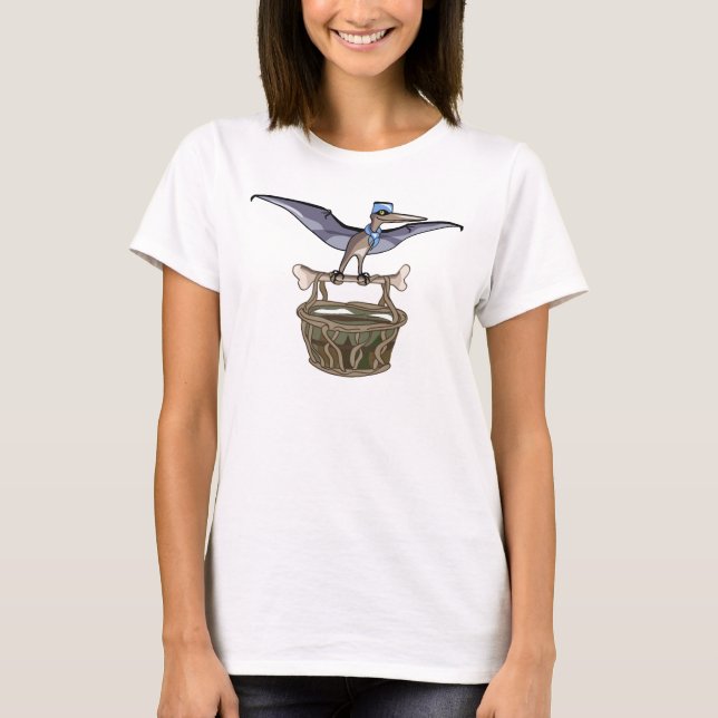 Pteranodon Carrying A Basket T-Shirt (Front)