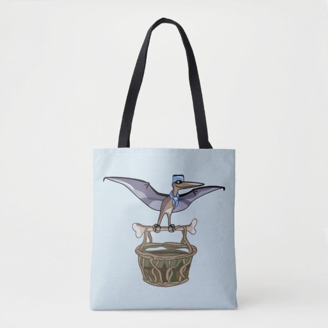 Pteranodon Carrying A Basket Tote Bag (Front)