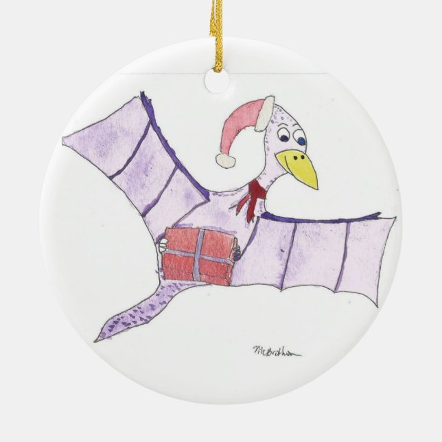Pteranodon Christmas Ornament (Back)