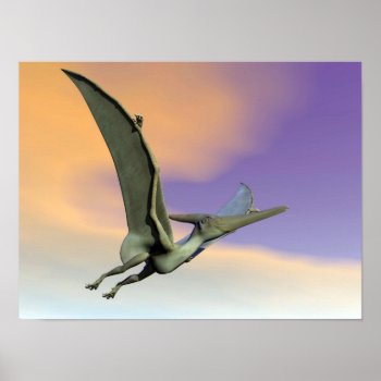 Pteranodon Dinosaur Flying - 3d Render Poster by Elenarts_PaleoArts at Zazzle