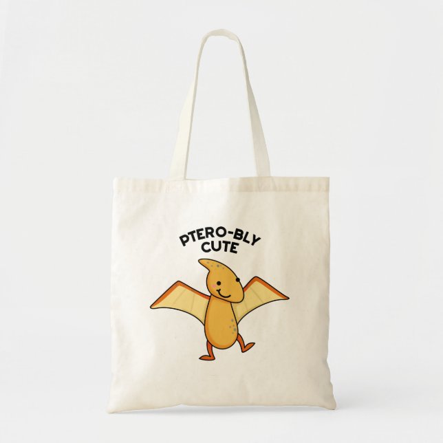 Pterobly Cute Funny Dinosaur Pterodactyl Pun  Tote Bag (Front)