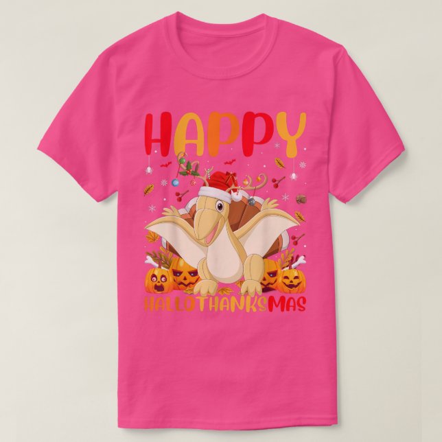 Pterodactyl Animal Lover Happy Pterodactyl HelloTh T-Shirt (Design Front)
