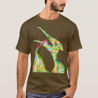 Pterodactyl brushing teeth dinosaur painting water T-Shirt