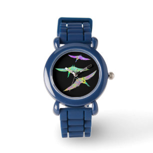 Pterodactyl Dinosaurs Psychedelic Colourful Art Watch