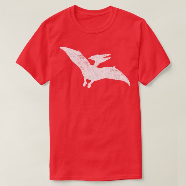 Pterodactyl Flying Dinosaur Vintage T-Shirt (Design Front)