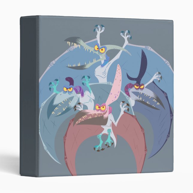 Pterodactyl Group Stack 3 Ring Binder (Front/Spine)