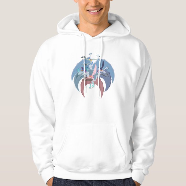 Pterodactyl Group Stack Hoodie (Front)