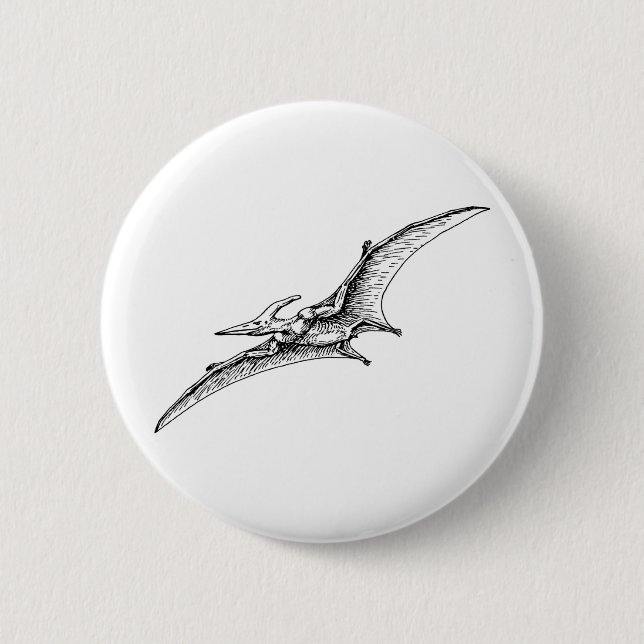 Pterodactyl Pinback Button (Front)