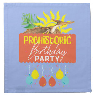Pterodactyl Prehistoric Birthday Party Cloth Napkin