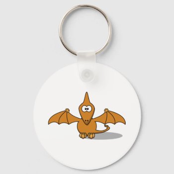 Pterodactyl Toony Art Keychain by ZooCute at Zazzle