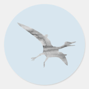 Pterodactylus Dinosaur Party Thank You Stickers