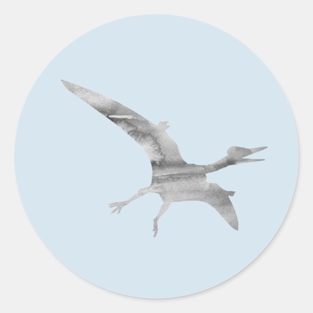 Pterodactylus Dinosaur Party Thank You Stickers (Front)