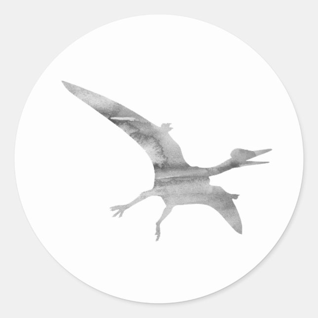 Pterodactylus Dinosaur Party Thank You Stickers (Front)