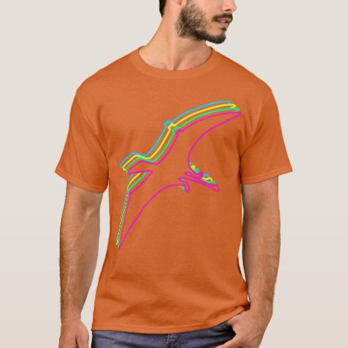 Pterosaur 80s Neon T_Shirt