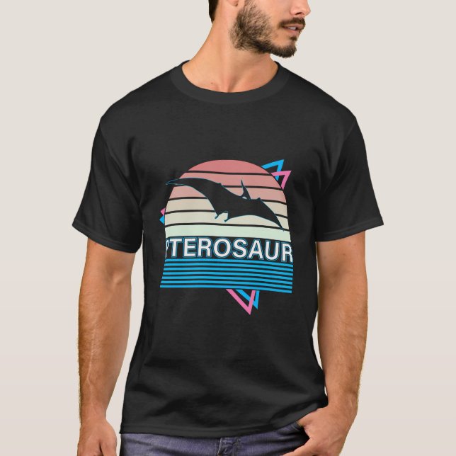 Pterosaur Retro Prehistoric Flying Dinosaur T-Shirt (Front)