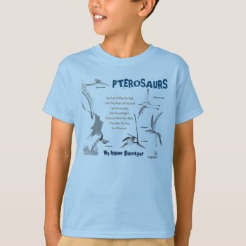 Pterosaurs My Inner Dinosaur Kids Shirt Greg Paul by Eonepoch at Zazzle