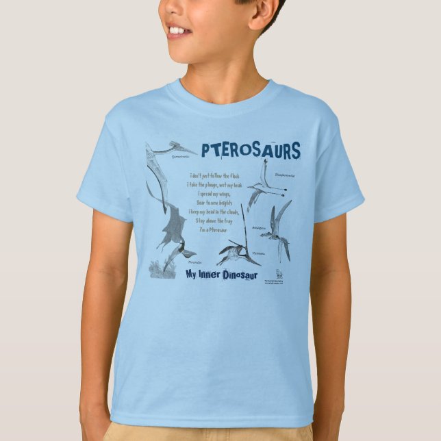 Pterosaurs My Inner Dinosaur Kids Shirt Greg Paul (Front)