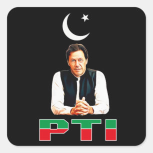 PTI Pakistani Party Support Imran Khan Square Sticker