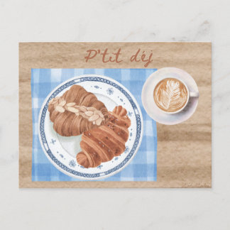 P'tit déj - French Breakfast Postcard