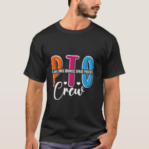 PTO Crew School Volunteer Teacher Student Spread P T-Shirt