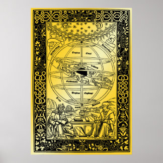 Ptolemy's System by Johanes de Monte Regio 1543 Poster
