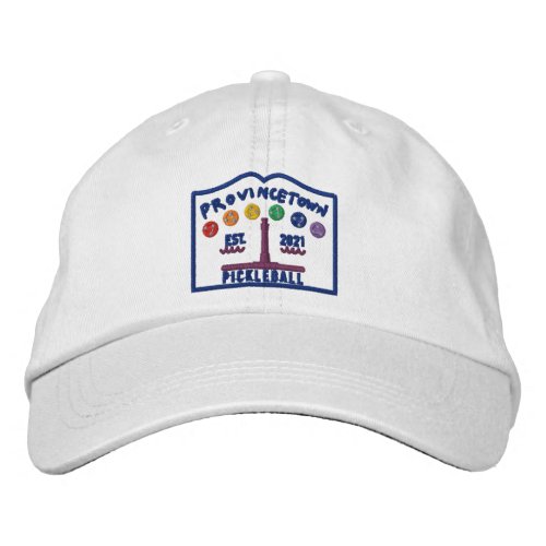 Ptown Pickleball EMBROIDERED light color cap