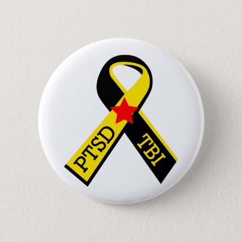 PTSD and TBI Awareness Button