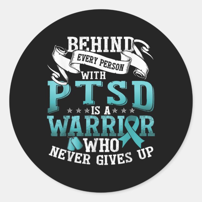 Ptsd Awareness Month _ Posttraumatic Stress Disord Classic Round Sticker (Front)