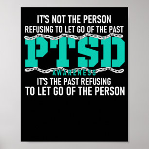 PTSD Awareness PTSD Awareness Teal Ribbon Poster