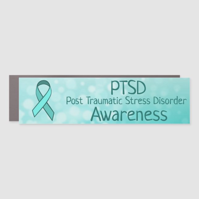 PTSD Awareness Ribbon Car Car Magnet (Front)