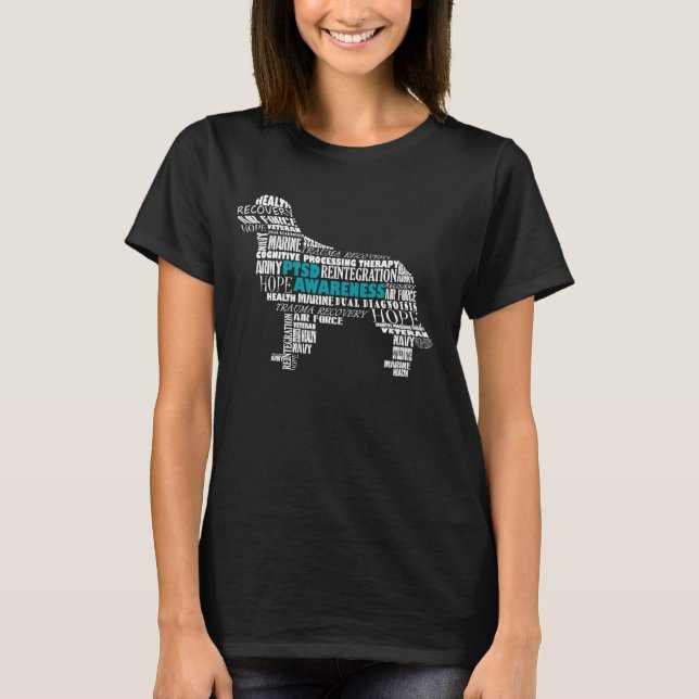 PTSD Awareness-Service Dog T-Shirt (Front)