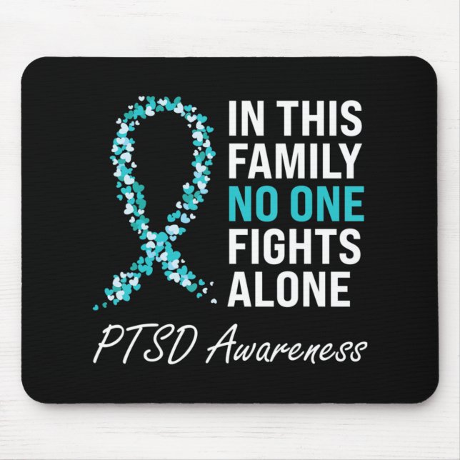 PTSD Awareness Teal Ribbon  Mouse Pad (Front)
