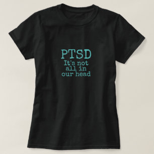 PTSD black and teal mental health awareness T-Shirt