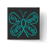 PTSD Butterfly Inspiring Words Pinback Button