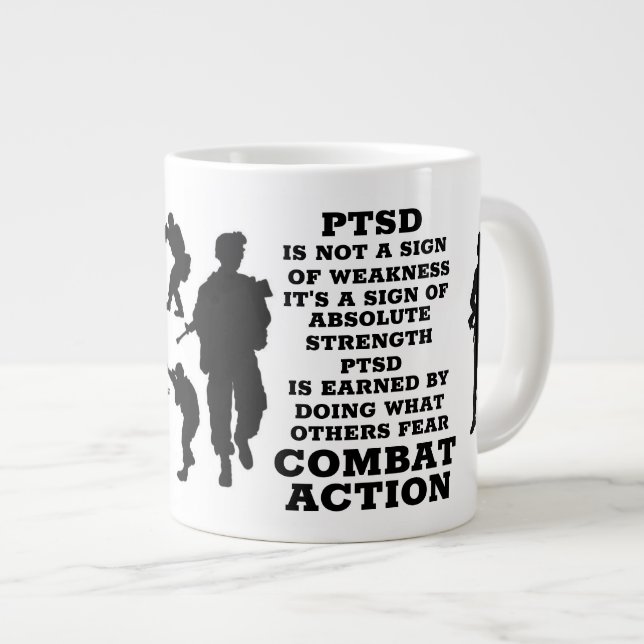 PTSD GIANT COFFEE MUG (Front Right)