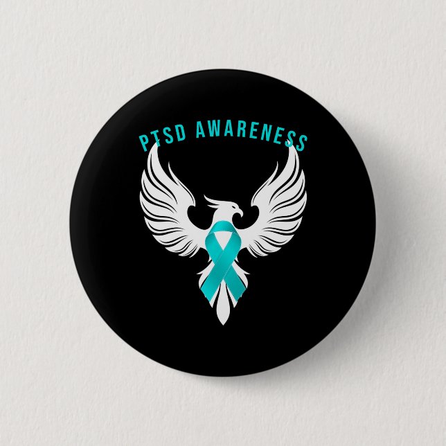 Ptsd Posttraumatic Stress Disorder Awareness Gift  Button (Front)