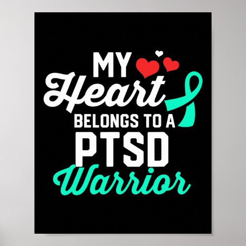 Ptsd Stress Warrior Survivor Support Awareness Rec Poster